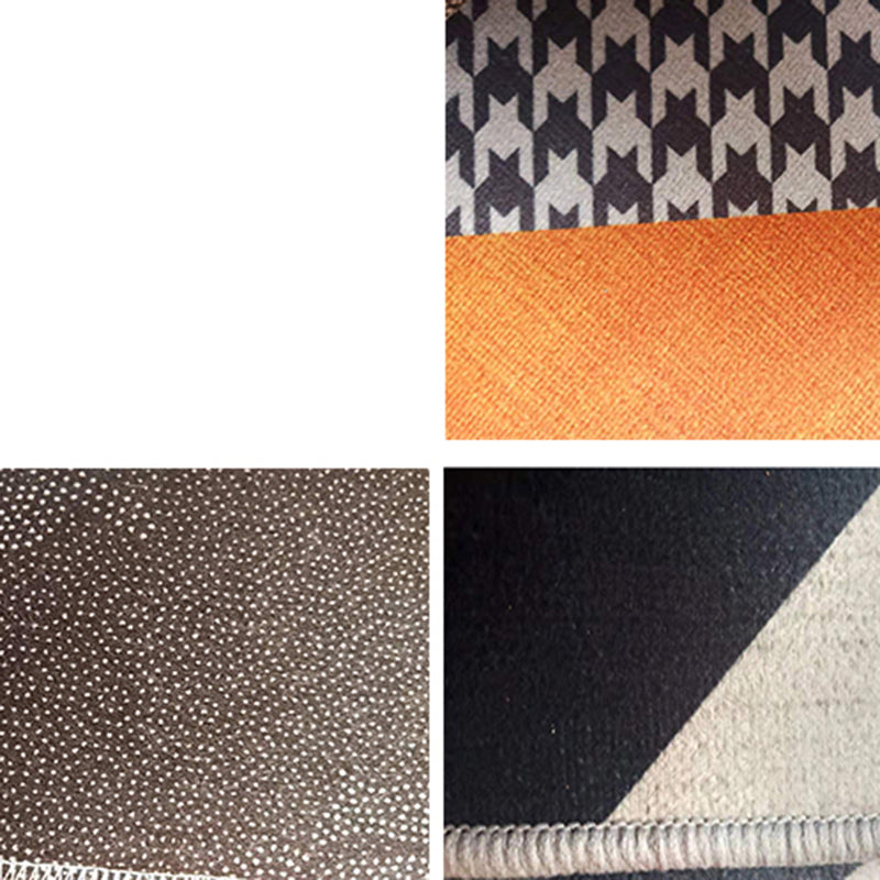 Gray Modern Rug Blending Circle Indoor Rug Stain Resistant Rug for Living Room