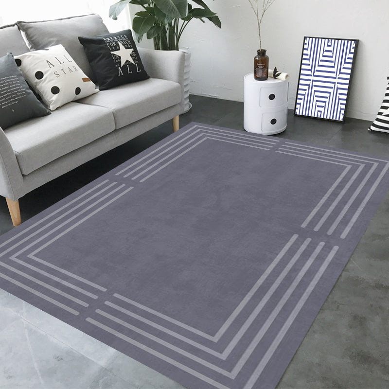 Gray Modern Rug Blending Circle Indoor Rug Stain Resistant Rug for Living Room