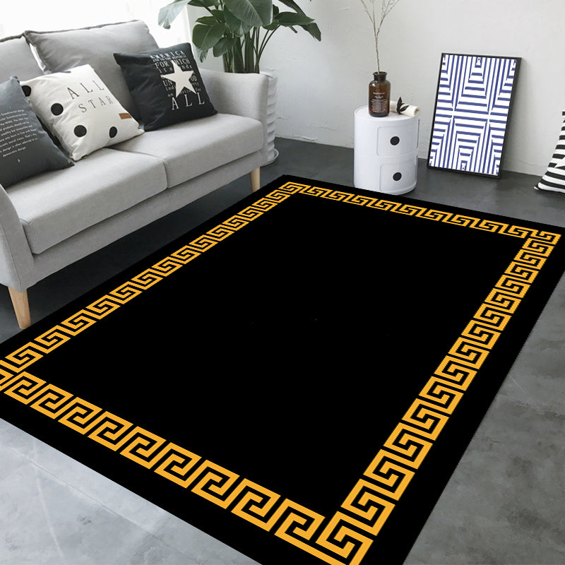 Gray Modern Rug Blending Circle Indoor Rug Stain Resistant Rug for Living Room