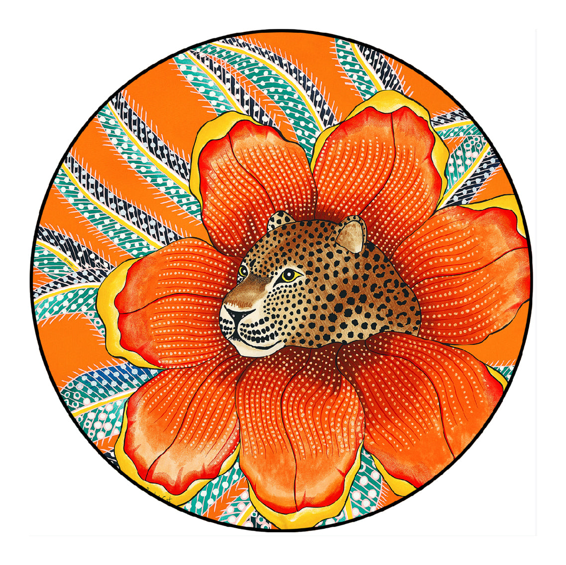 Oranje modern vloerkleed tijgerpatroon polyester gebied tapijt niet-slip achterste vloerkleed voor woningdecoratie