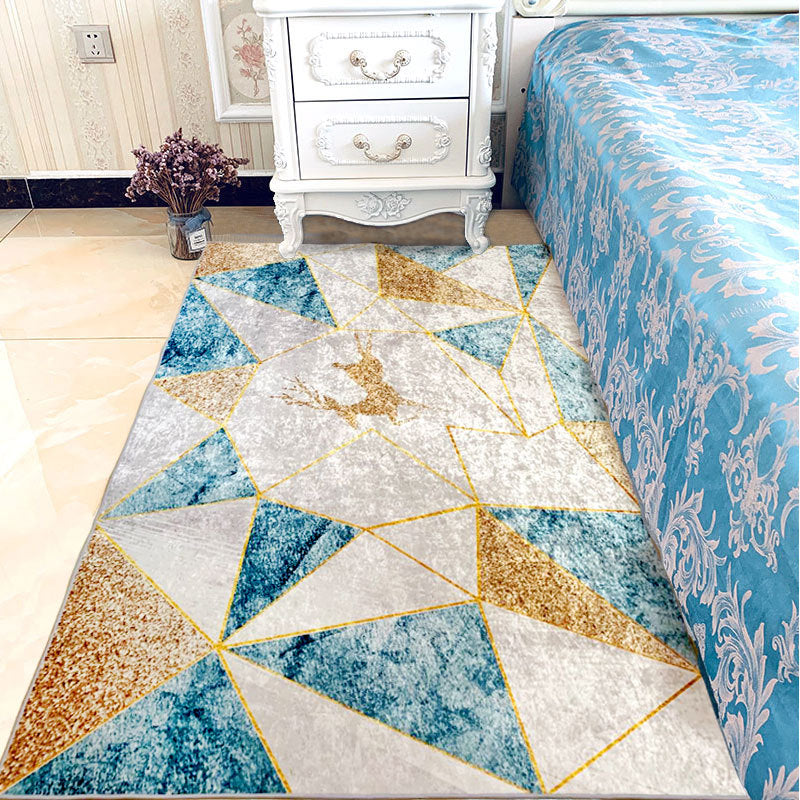 Goud Modern tapijt Blending Grafisch tapijt Niet-slip achterstapijt tapijt voor woonkamer