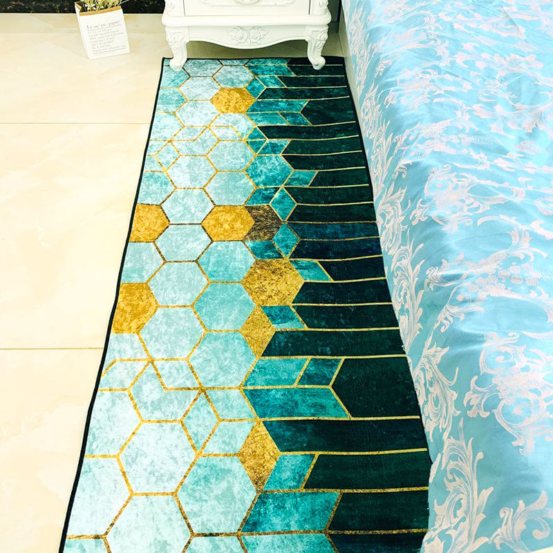 Goud Modern tapijt Blending Grafisch tapijt Niet-slip achterstapijt tapijt voor woonkamer