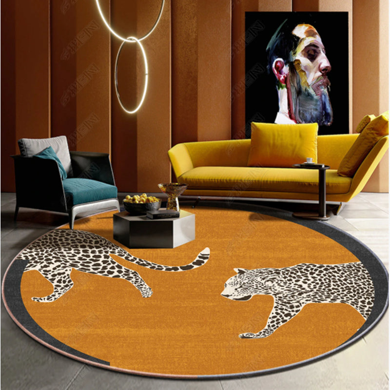 Fancy Modern Carpet Animal Pattern Polyester Area Tapijt Non-slip achterste tapijt voor thuisdecoratie