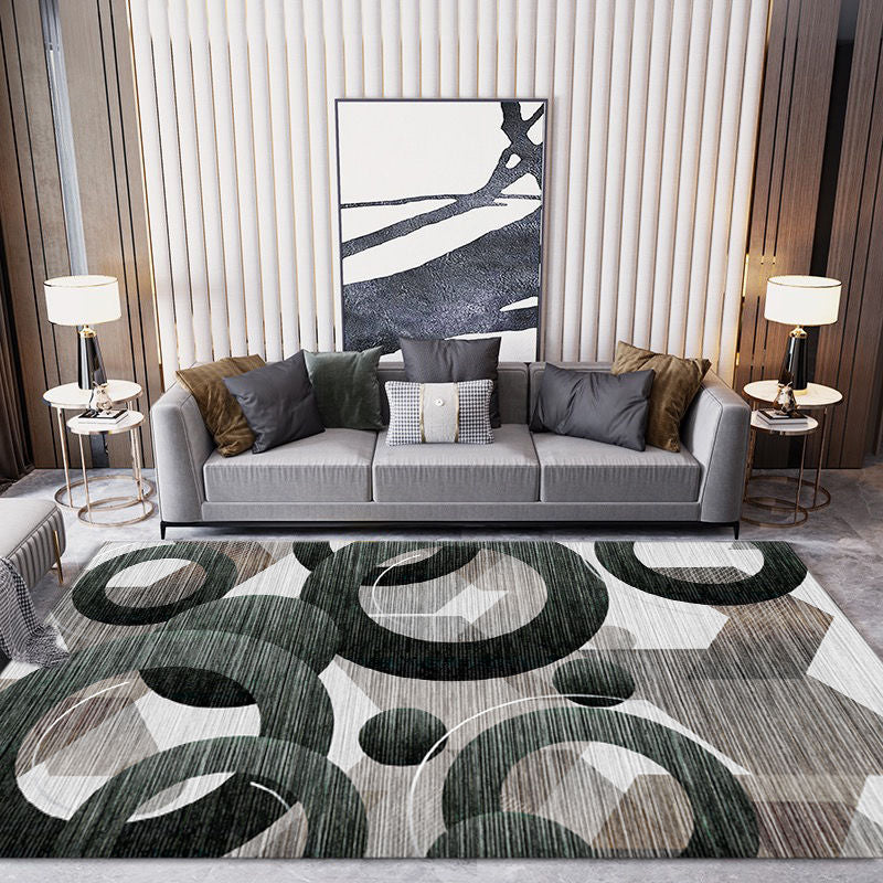 Eigentijds tapijt abstract patroon indoor tapijt vlek resistent polyester gebied tapijt voor woonkamer