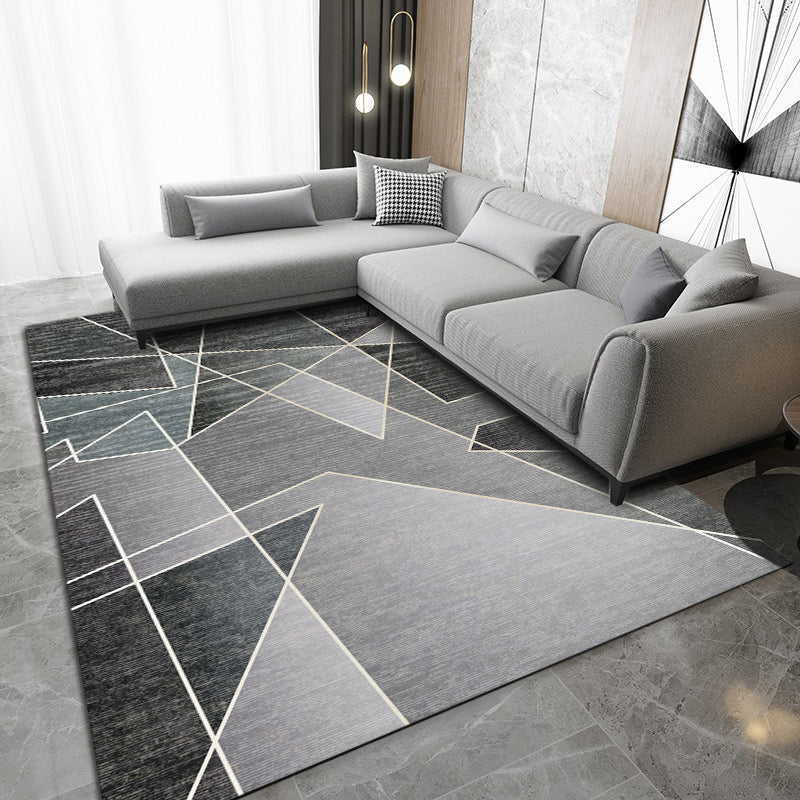 Eigentijds tapijt abstract patroon indoor tapijt vlek resistent polyester gebied tapijt voor woonkamer