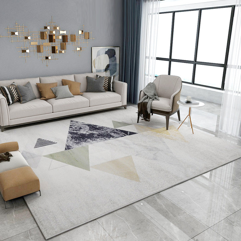 Antiek tapijt Modern abstract print Rug wasbaar polyester tapijt met niet-slipachter