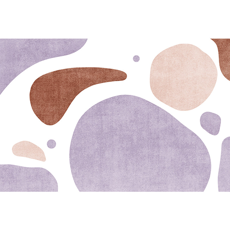 Licht paars modern tapijt polyester kleur klontdekpervlak tapijt wasbaar tapijt voor salon