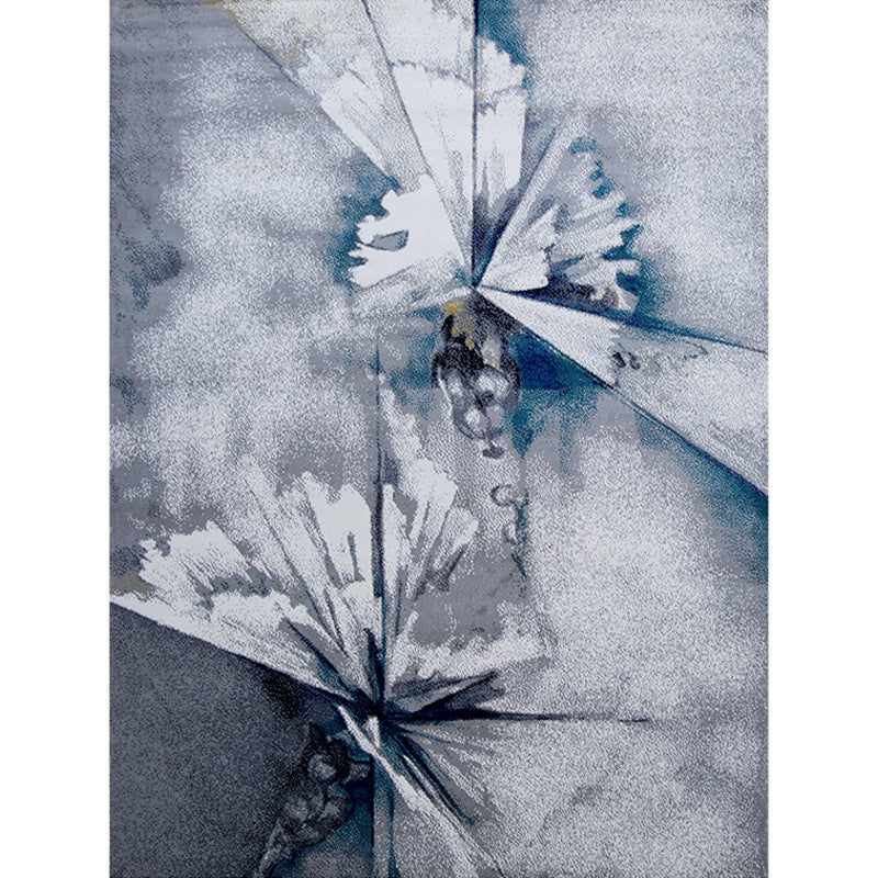 Grijs modern tapijten polyester abstract patroon tapijt niet-slip achterste tapijt voor woningdecoratie