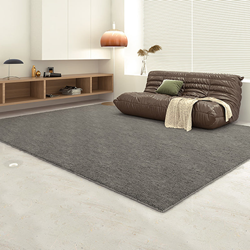 Stylish Living Room Area Rug Pure Color Polyester Area Carpet Non-Slip Backing Area Rug