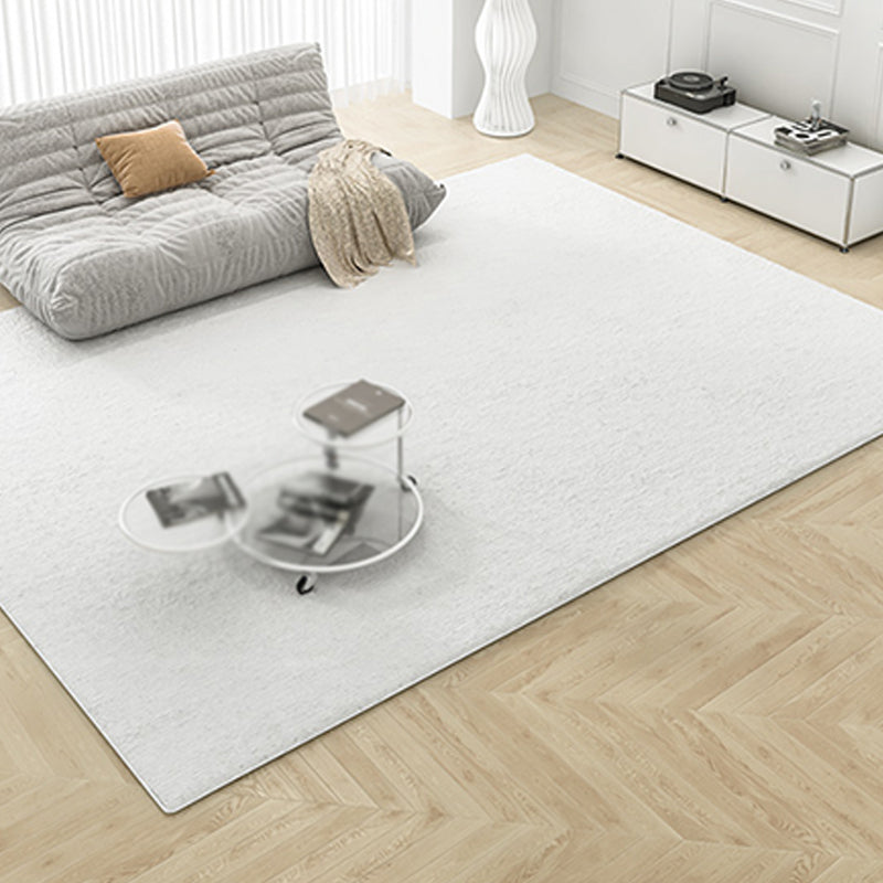 Stylish Living Room Area Rug Pure Color Polyester Area Carpet Non-Slip Backing Area Rug