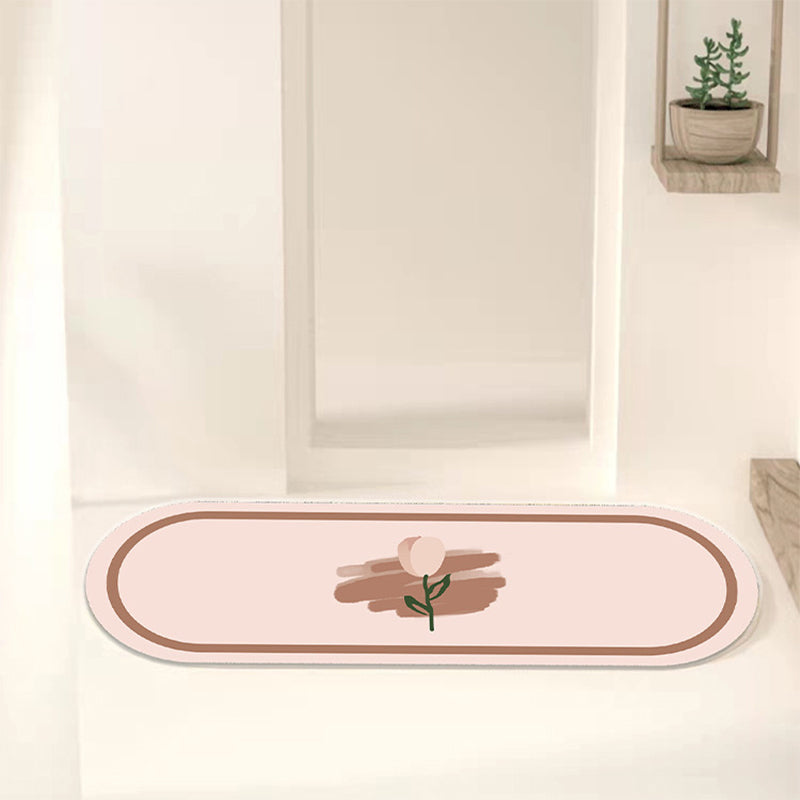 Groen modern tapijt polyester tulpen binnen tapijt niet-slip achterste tapijt voor woningdecoratie