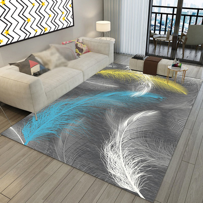 Hedendaagse artistiek gedrukt tapijt polyester gebied Rug vlekbestendig binnenvlein voor woonkamer