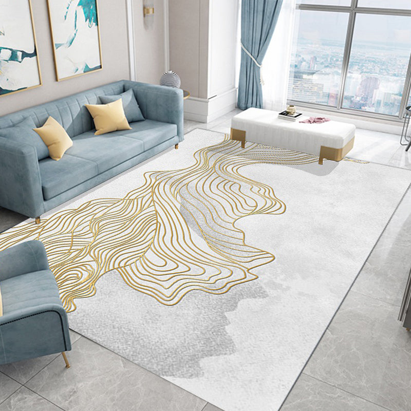 Hedendaagse artistiek gedrukt tapijt polyester gebied Rug vlekbestendig binnenvlein voor woonkamer
