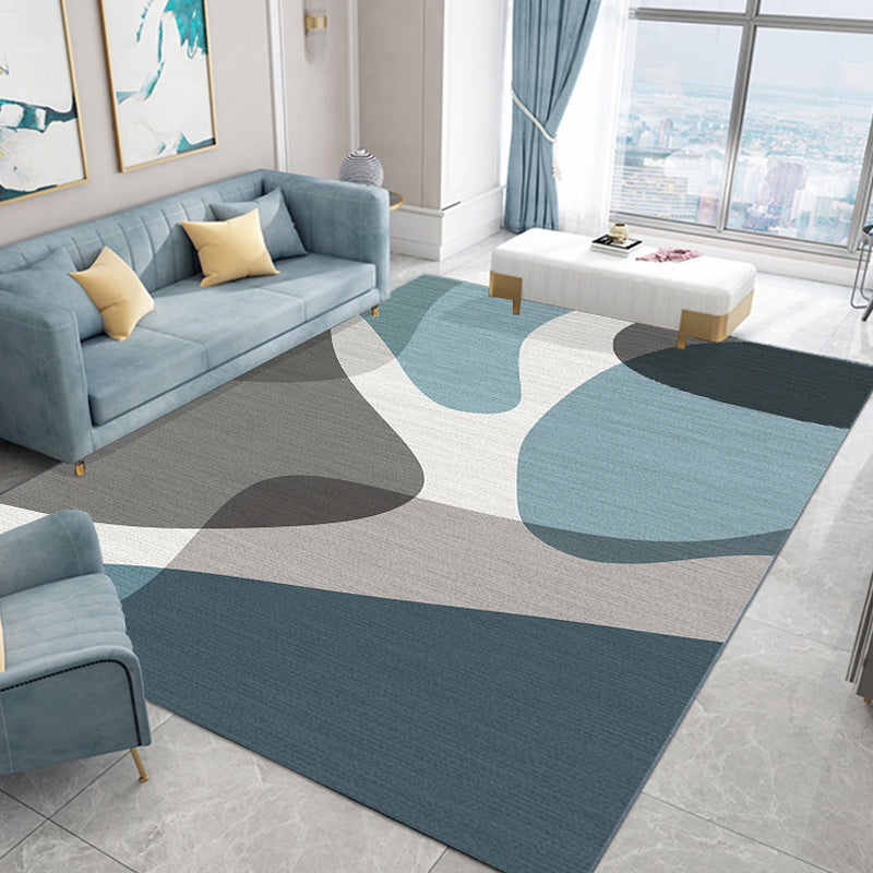 Hedendaagse artistiek gedrukt tapijt polyester gebied Rug vlekbestendig binnenvlein voor woonkamer
