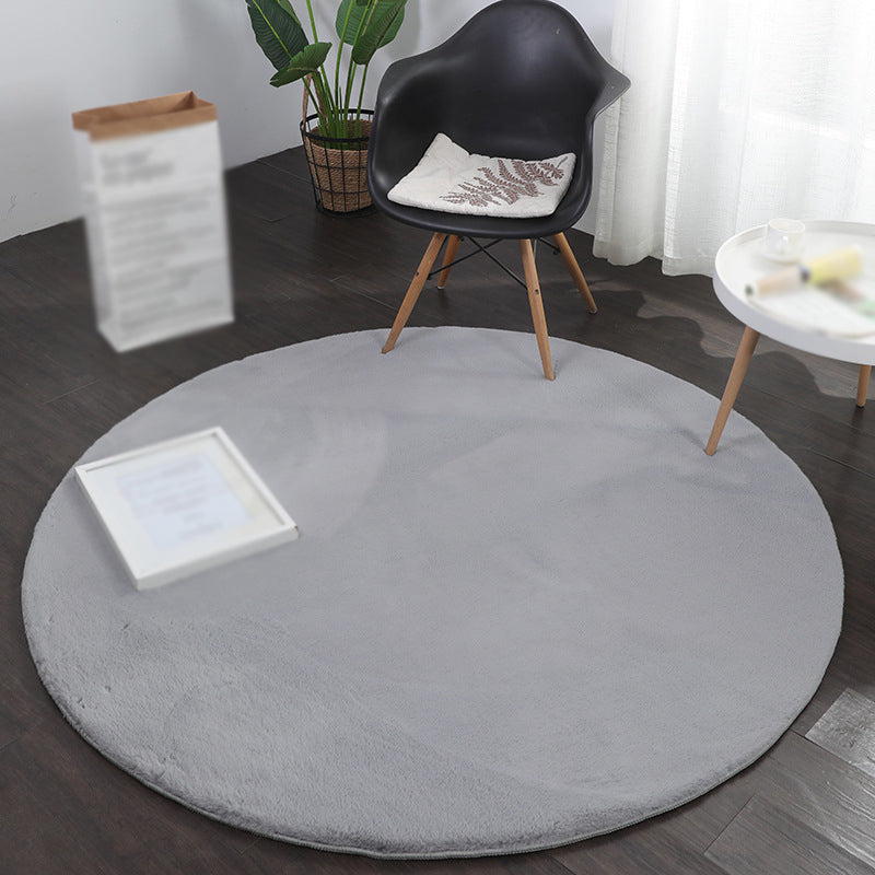 Tapis moderne gris en Polyester de couleur unie, résistant aux taches, pour la décoration de la maison