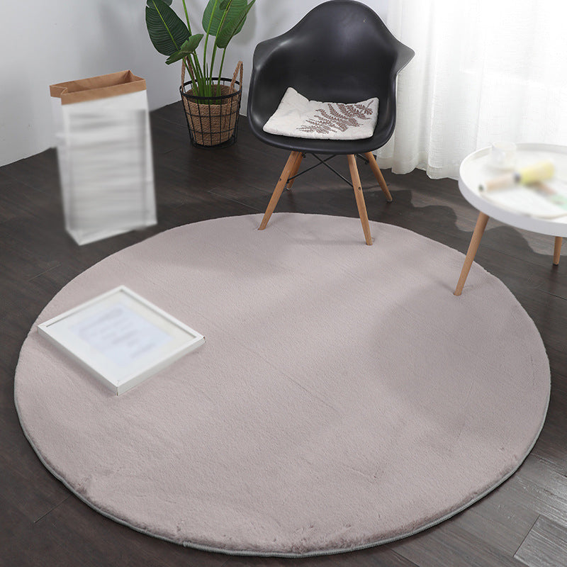 Tapis moderne gris en Polyester de couleur unie, résistant aux taches, pour la décoration de la maison