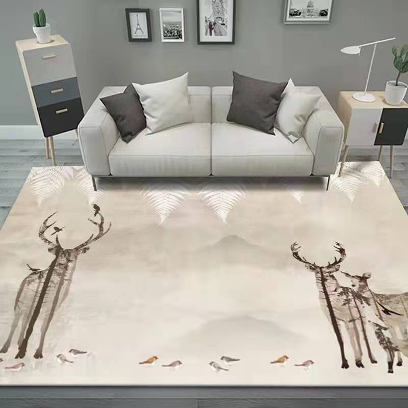 Funky binnen tapijt Stijlvol hertenprint gebied Tapijten Polyester Resistent gebied Tapijt voor woonkamer