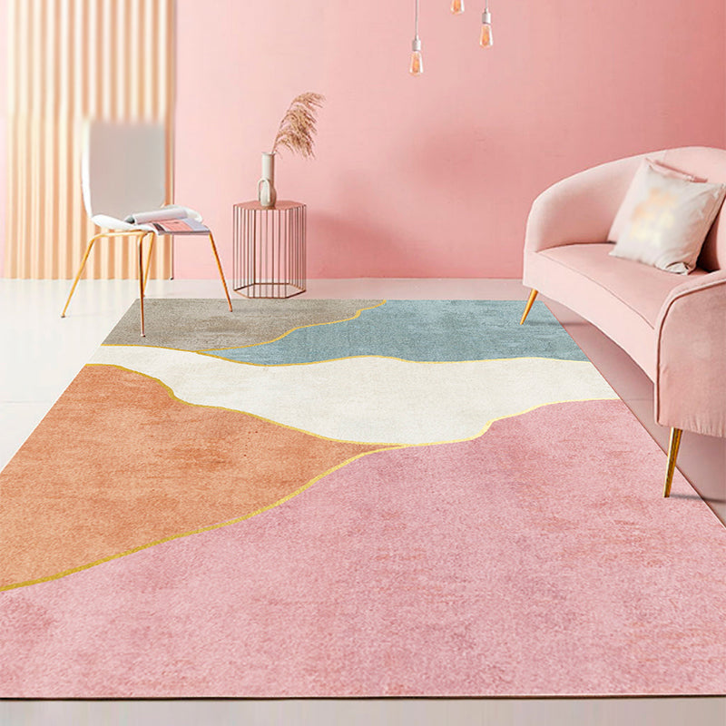 Modern woonkamer vloerkleed Prachtig wasbaar Wasbaar Truug Polyester Stain Resistant Area Tapijt