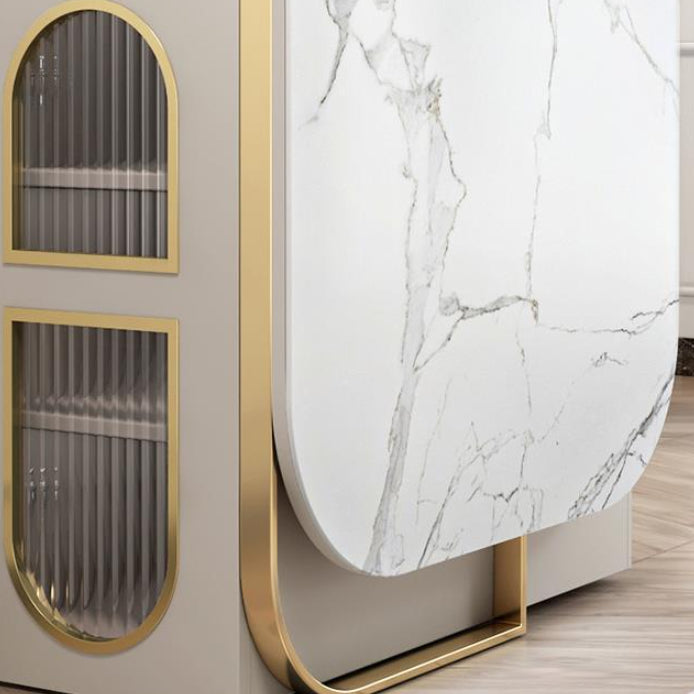 Contemporary Drop-Leaf Dining Room Collection Oval Table,15"L x 31.5"W x 29.5"H