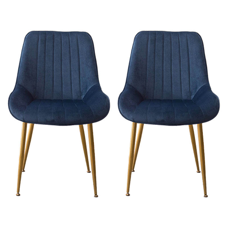 Chaises sans bras de salle à manger en métal nordique, chaise latérale rembourrée pour Restaurant