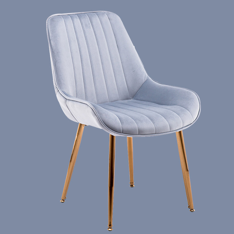 Chaises sans bras de salle à manger en métal nordique, chaise latérale rembourrée pour Restaurant