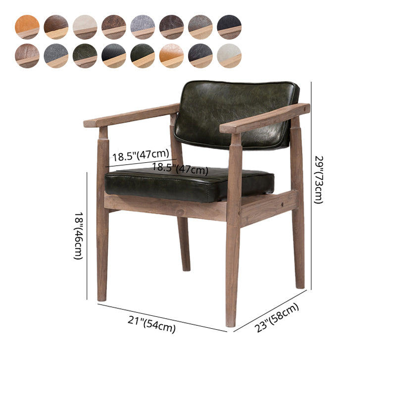 Silla de comedor individual tapizada de madera con respaldo abierto, sillón casero de estilo campestre