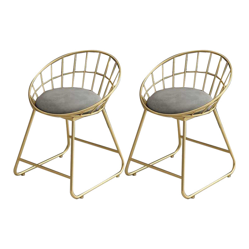Silla auxiliar tapizada escandinava, sillas de comedor con respaldo de listones y acabado mate (juego de 2)