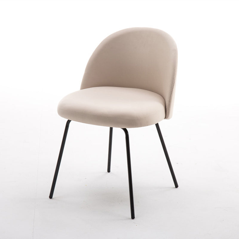 Chaise d'appoint de salle à manger rembourrée scandinave, finition mate, chaise de salle à manger Parsons