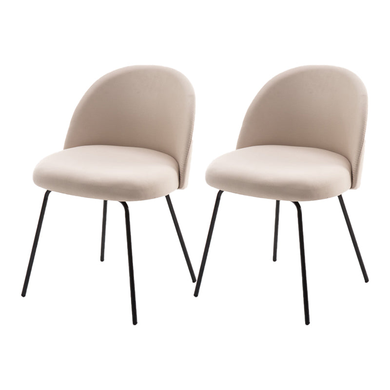 Chaise d'appoint de salle à manger rembourrée scandinave, finition mate, chaise de salle à manger Parsons