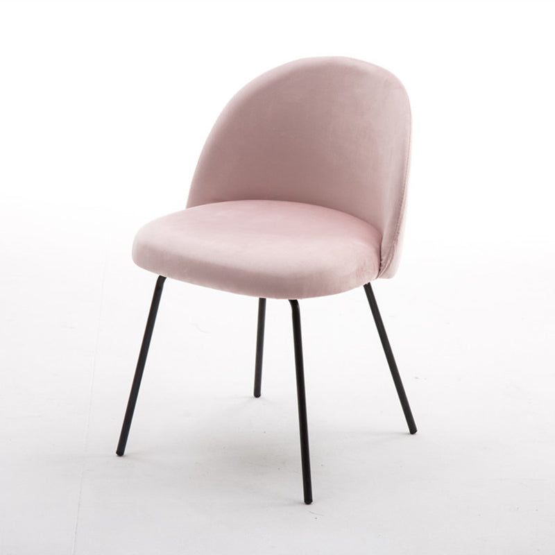 Chaise d'appoint de salle à manger rembourrée scandinave, finition mate, chaise de salle à manger Parsons
