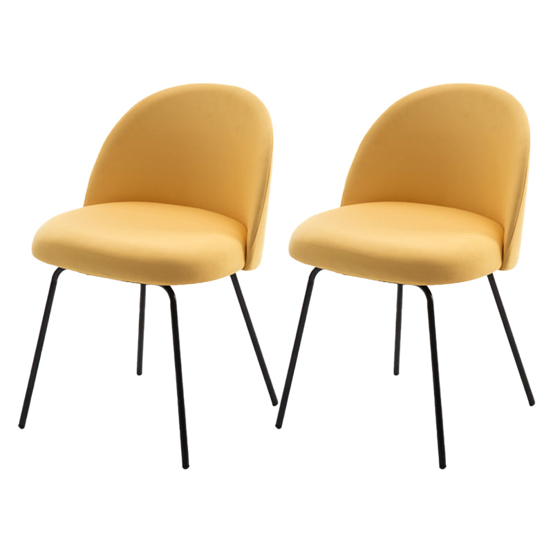 Chaise d'appoint de salle à manger rembourrée scandinave, finition mate, chaise de salle à manger Parsons