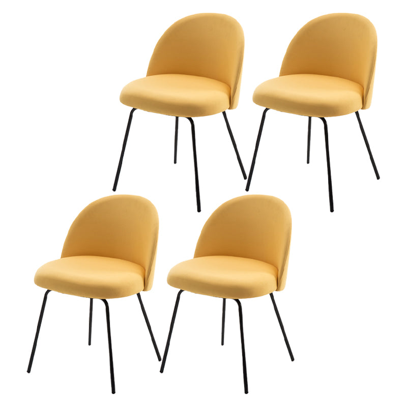 Chaise d'appoint de salle à manger rembourrée scandinave, finition mate, chaise de salle à manger Parsons