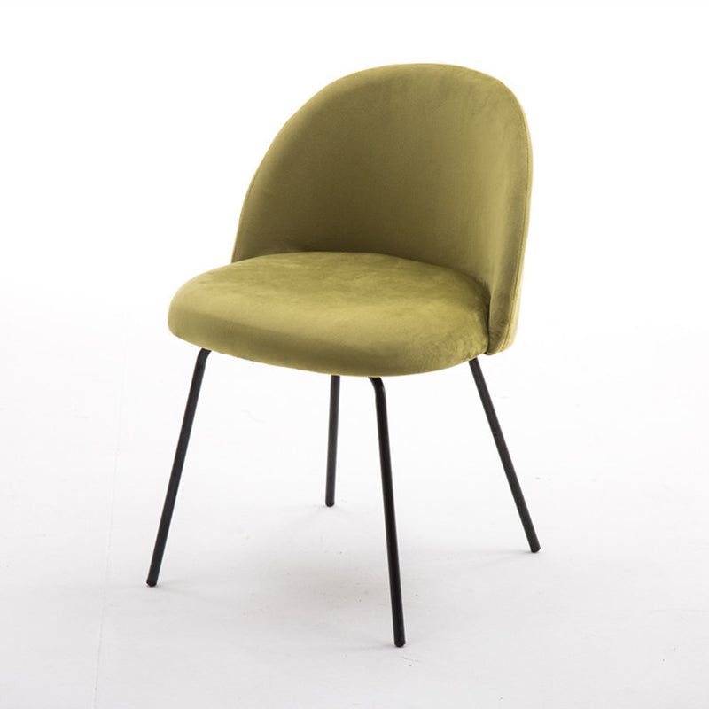 Chaise d'appoint de salle à manger rembourrée scandinave, finition mate, chaise de salle à manger Parsons