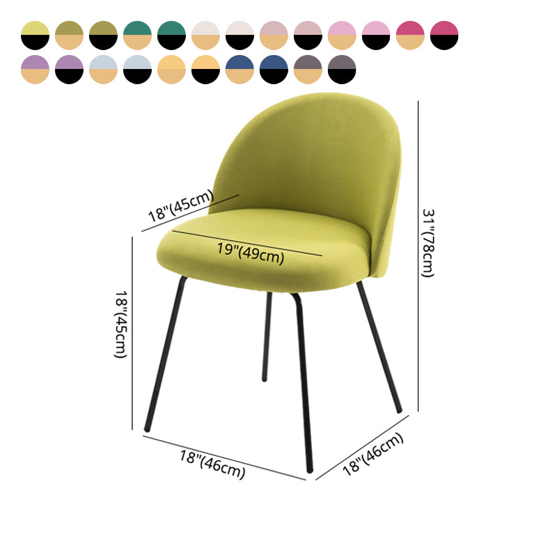 Chaise d'appoint de salle à manger rembourrée scandinave, finition mate, chaise de salle à manger Parsons