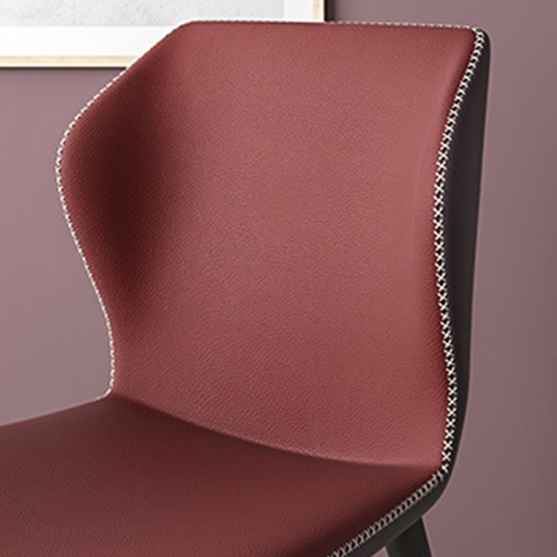 Silla sin brazos de Glam Metal Comedor Wingback Parsons para restaurante