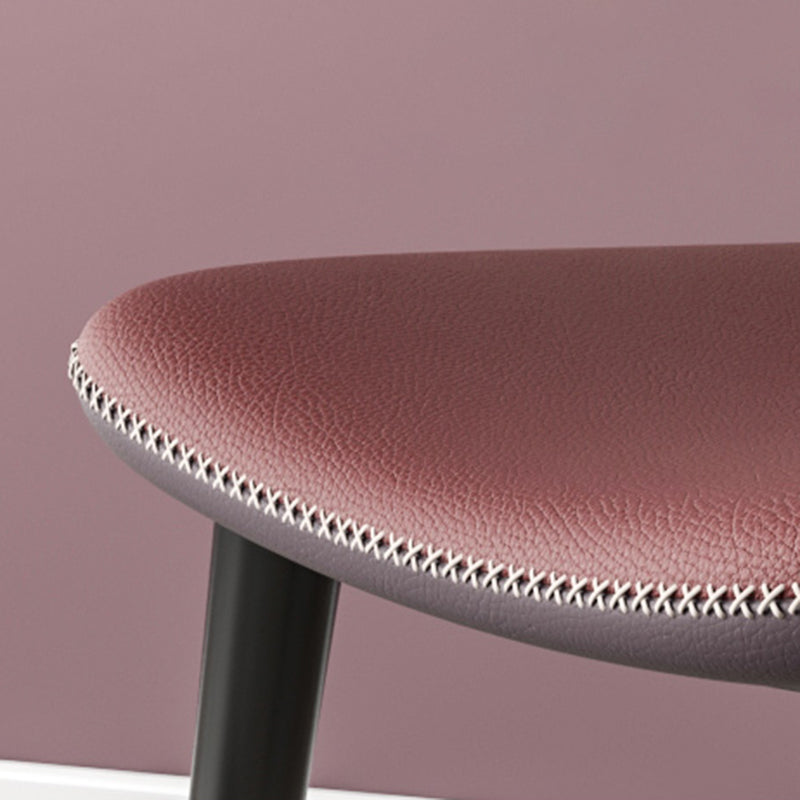 Silla sin brazos de Glam Metal Comedor Wingback Parsons para restaurante