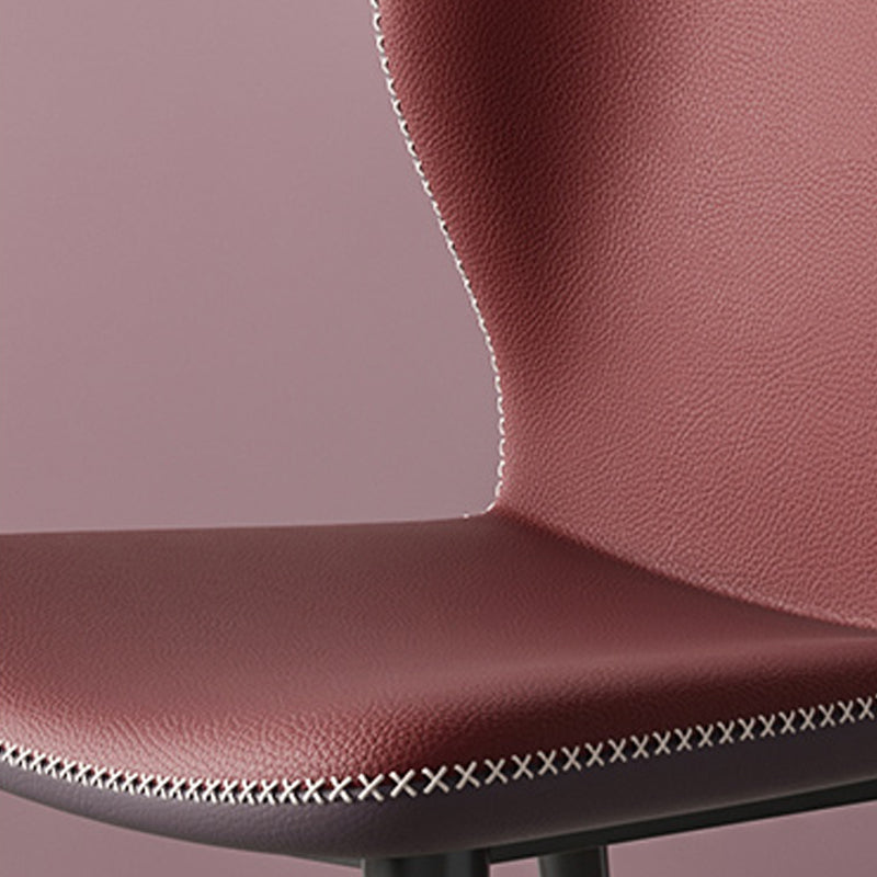 Silla sin brazos de Glam Metal Comedor Wingback Parsons para restaurante