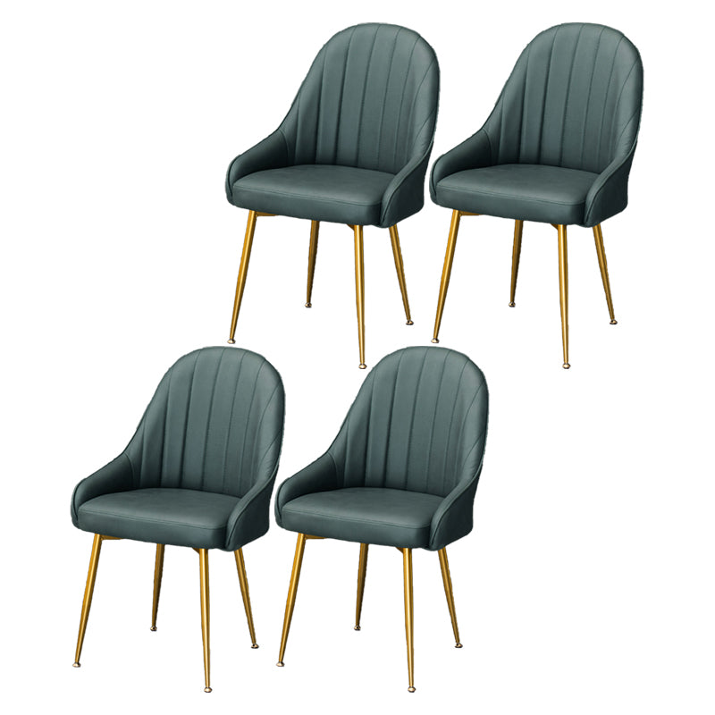 Nordische Metall-Esszimmersessel, gepolsterte Leinenstoffstühle für Restaurants