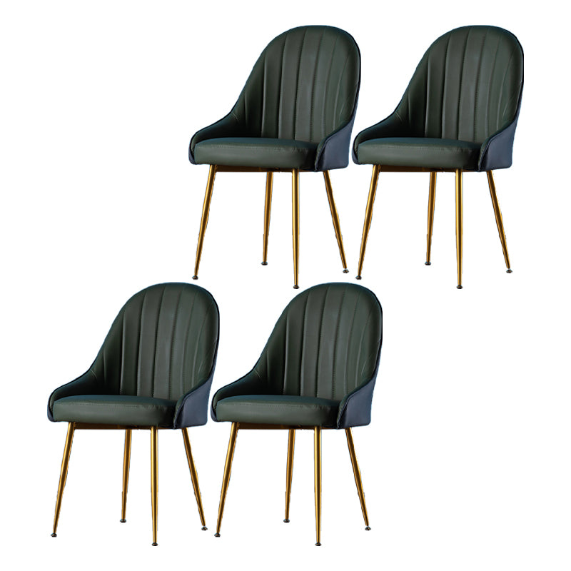 Nordische Metall-Esszimmersessel, gepolsterte Leinenstoffstühle für Restaurants