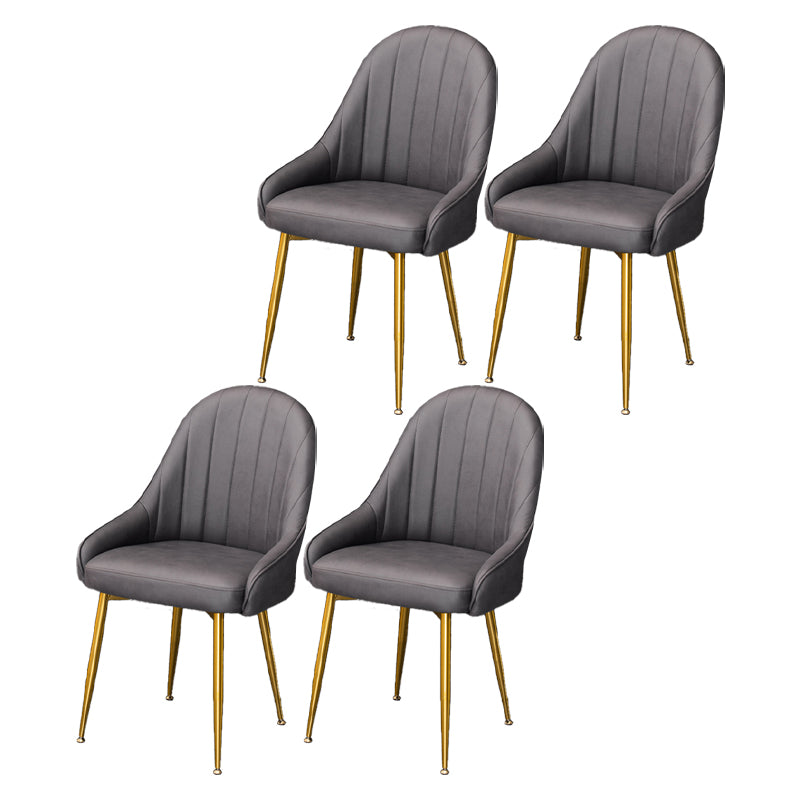 Nordische Metall-Esszimmersessel, gepolsterte Leinenstoffstühle für Restaurants