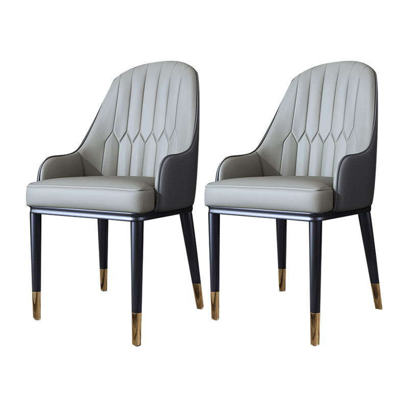 Silla de comedor de metal de estilo escandinavo, silla con respaldo sólido y brazo
