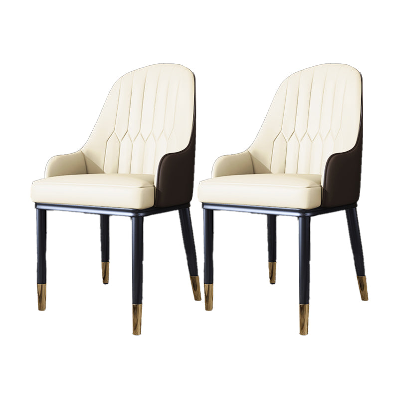 Silla de comedor de metal de estilo escandinavo, silla con respaldo sólido y brazo