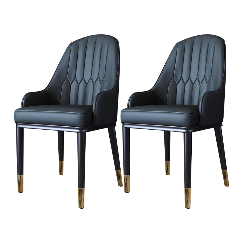 Silla de comedor de metal de estilo escandinavo, silla con respaldo sólido y brazo