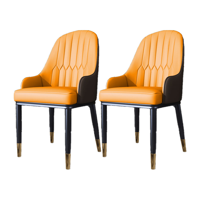 Silla auxiliar de comedor de estilo escandinavo de metal, silla con respaldo sólido acolchado para comedor con brazo