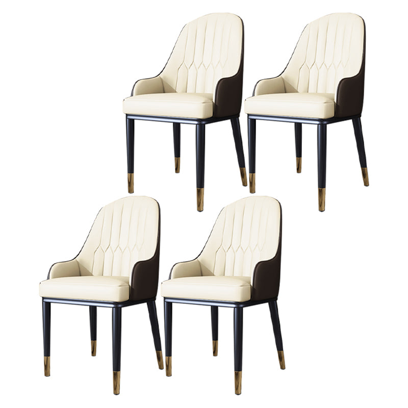Silla auxiliar de comedor de estilo escandinavo de metal, silla con respaldo sólido acolchado para comedor con brazo