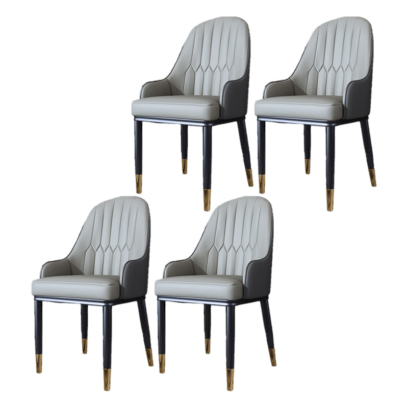 Silla auxiliar de comedor de estilo escandinavo de metal, silla con respaldo sólido acolchado para comedor con brazo