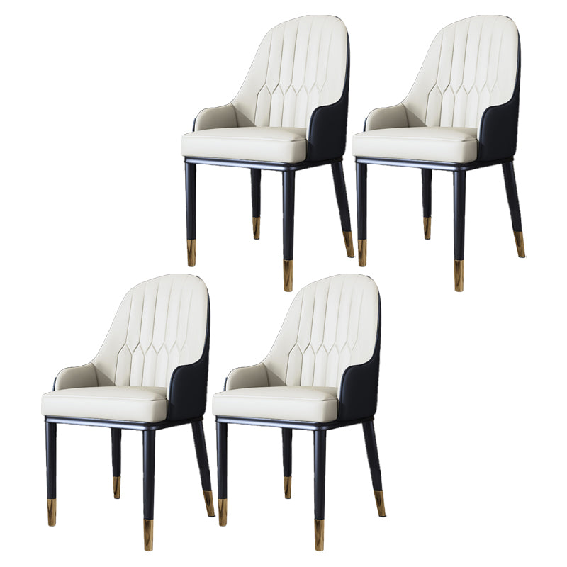 Silla auxiliar de comedor de estilo escandinavo de metal, silla con respaldo sólido acolchado para comedor con brazo