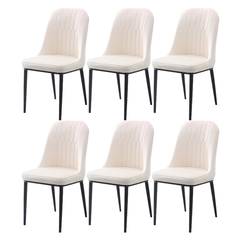 Chaise d'appoint d'intérieur scandinave, dossier Parsons, chaise de salle à manger rembourrée en métal