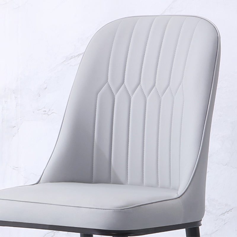 Chaise d'appoint d'intérieur scandinave, dossier Parsons, chaise de salle à manger rembourrée en métal