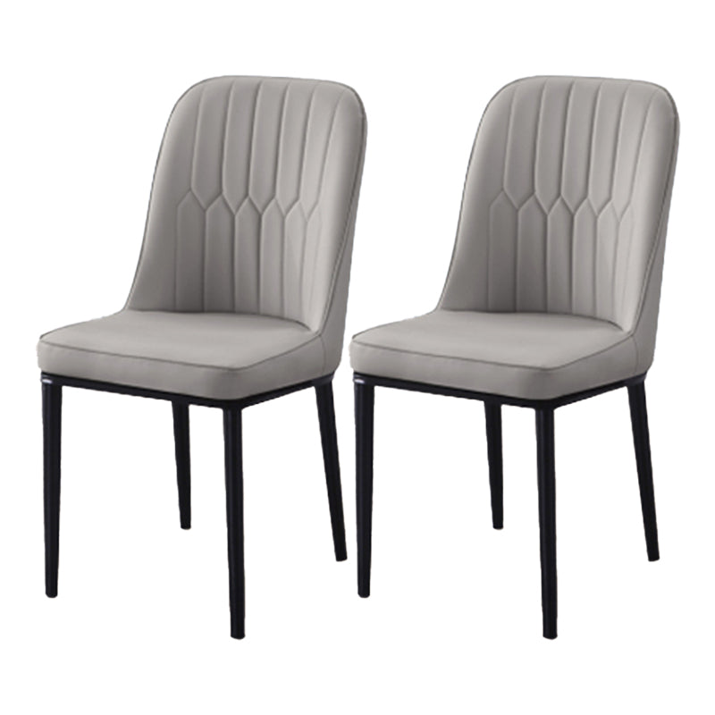 Chaise d'appoint d'intérieur scandinave, dossier Parsons, chaise de salle à manger rembourrée en métal